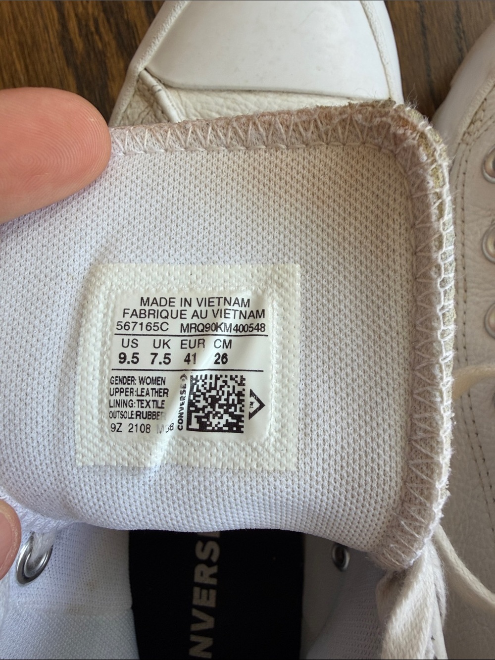 Converse hi top lugged heel white leather 9.5 - Picture 6 of 9